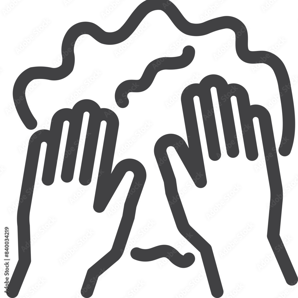 Fototapeta premium Massage flour outline icon on transparency background