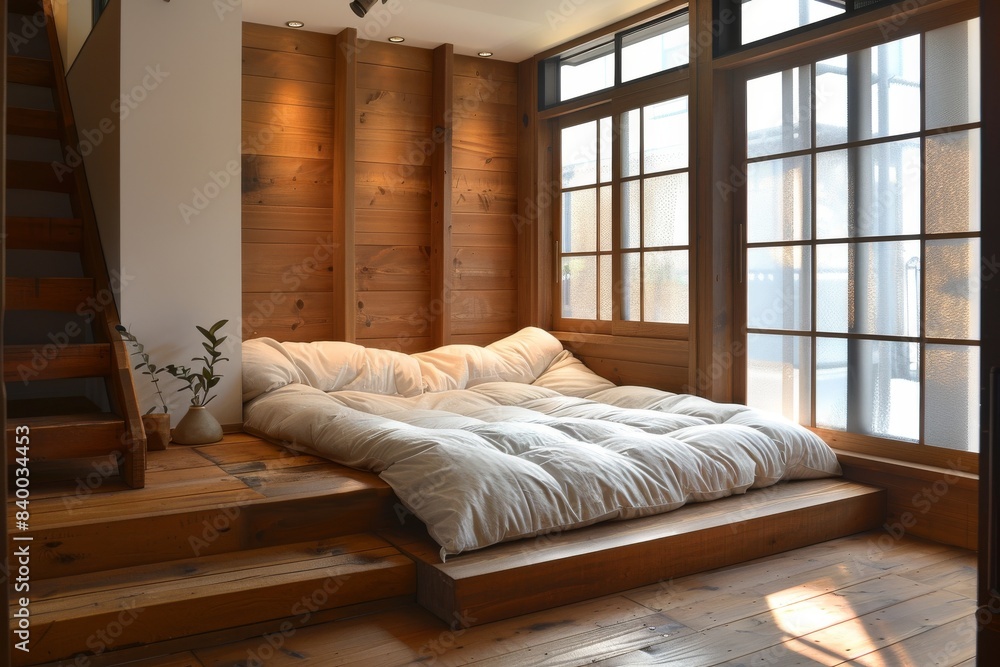 Minimalist Bedroom with Japanese Futon, Bedroom designed with a ...