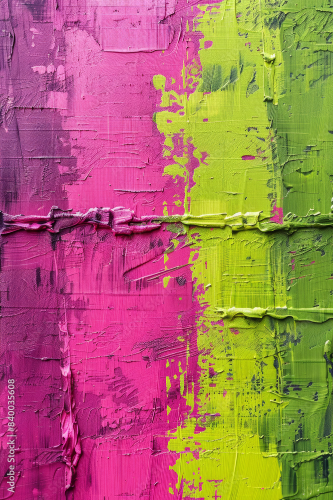Magenta and Lime Green Abstract Art Magenta and Lime Green Abstract Art