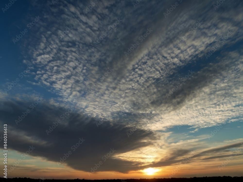Fototapeta premium photo with romantic landscape sky