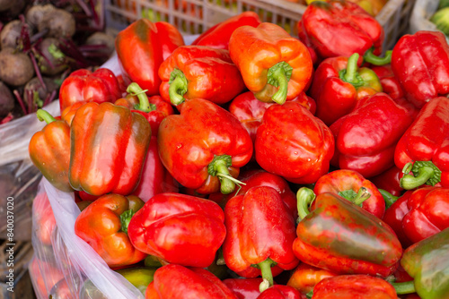 fresh vegetables on market