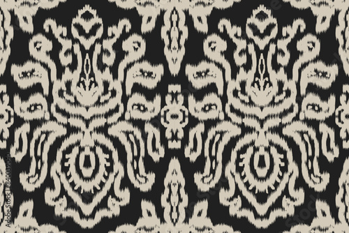 Seamless ethnic design, ikat art. beautiful hand drawn Design for textile and printingEthnic pattern.beautiful pattern. folk embroidery,bohemian style, abstract art	