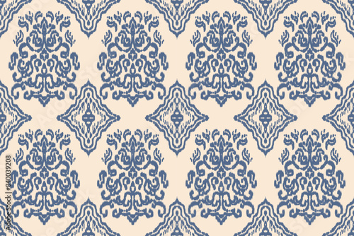Seamless ethnic design, ikat art. beautiful hand drawn Design for textile and printingEthnic pattern.beautiful pattern. folk embroidery,bohemian style, abstract art	