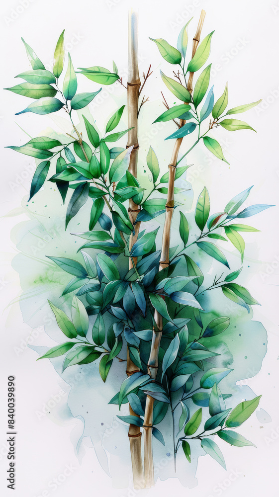 Obraz premium Elegant Botanical Watercolor Artwork