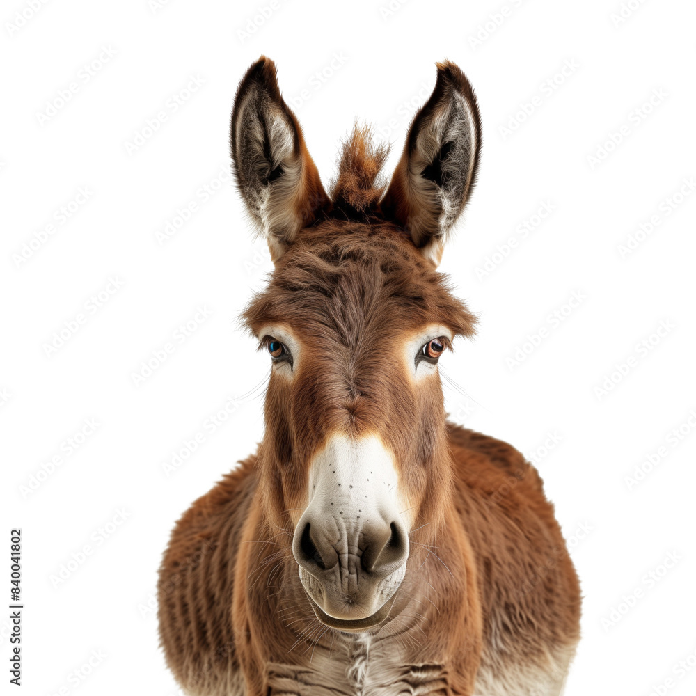 Donkey, Majestic Portrait and Playful Moments on transparent background