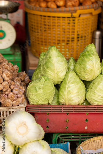 fresh vegetables on market