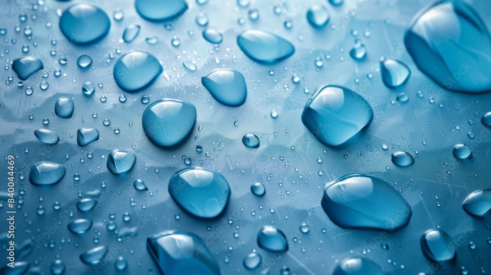 water droplets resting on a textured, azure blue surface, emphasizing the contrast between the droplets' clarity and the surface's tactile details. water droplets resting on a textured, azure blue surface, emphasizing the contrast between the droplets' clarity and the surface's tactile details.