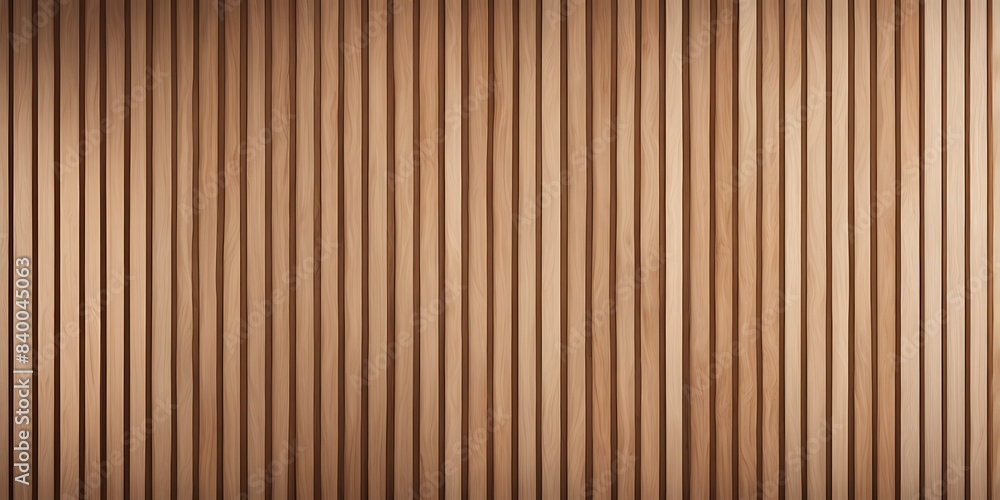 Obraz premium Vertical slats on wooden wall natural wood paneling texture for interior design