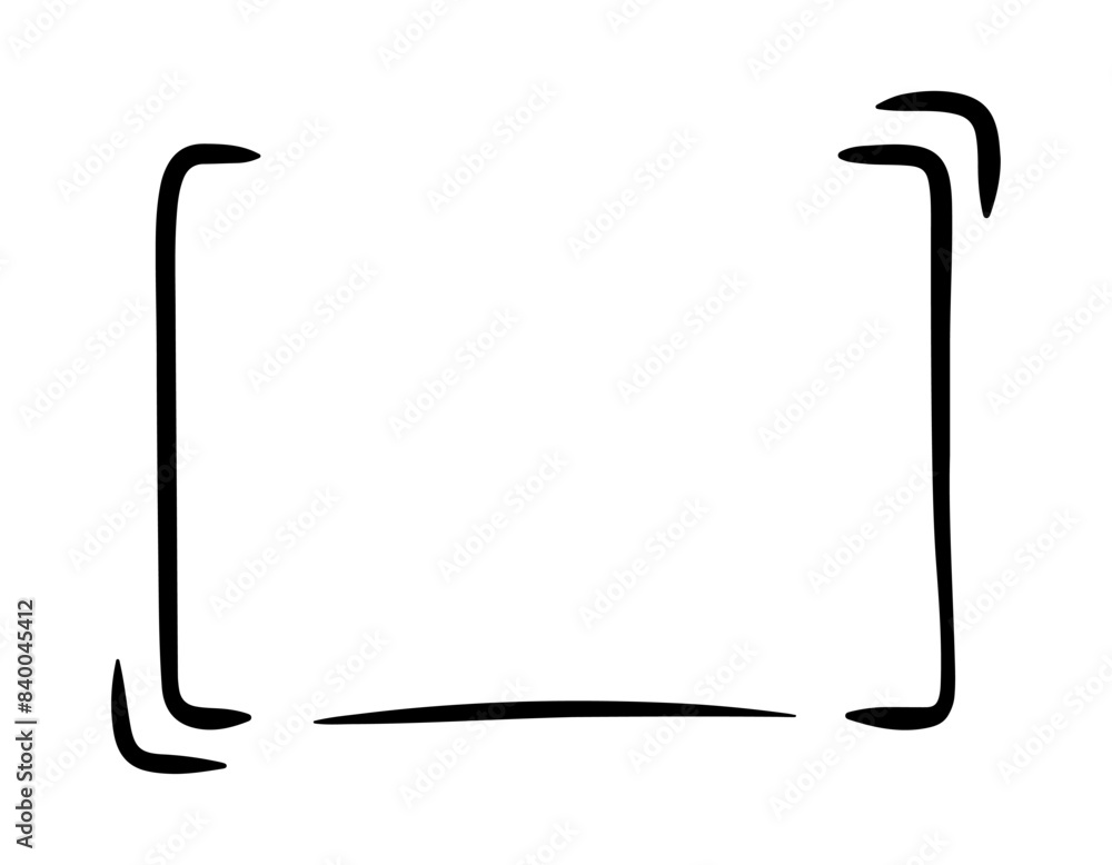 Doodle brackets for quotation with sparkle ray element. Hand drawn pop surprise line frame for title headline illustration. Speech bubble blob for dialog Doodle brackets for quotation with sparkle ray element. Hand drawn pop surprise line frame for title headline illustration. Speech bubble blob for dialog