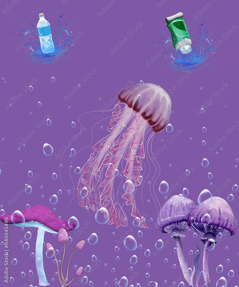 jellyfish in the sea jellyfish in the sea