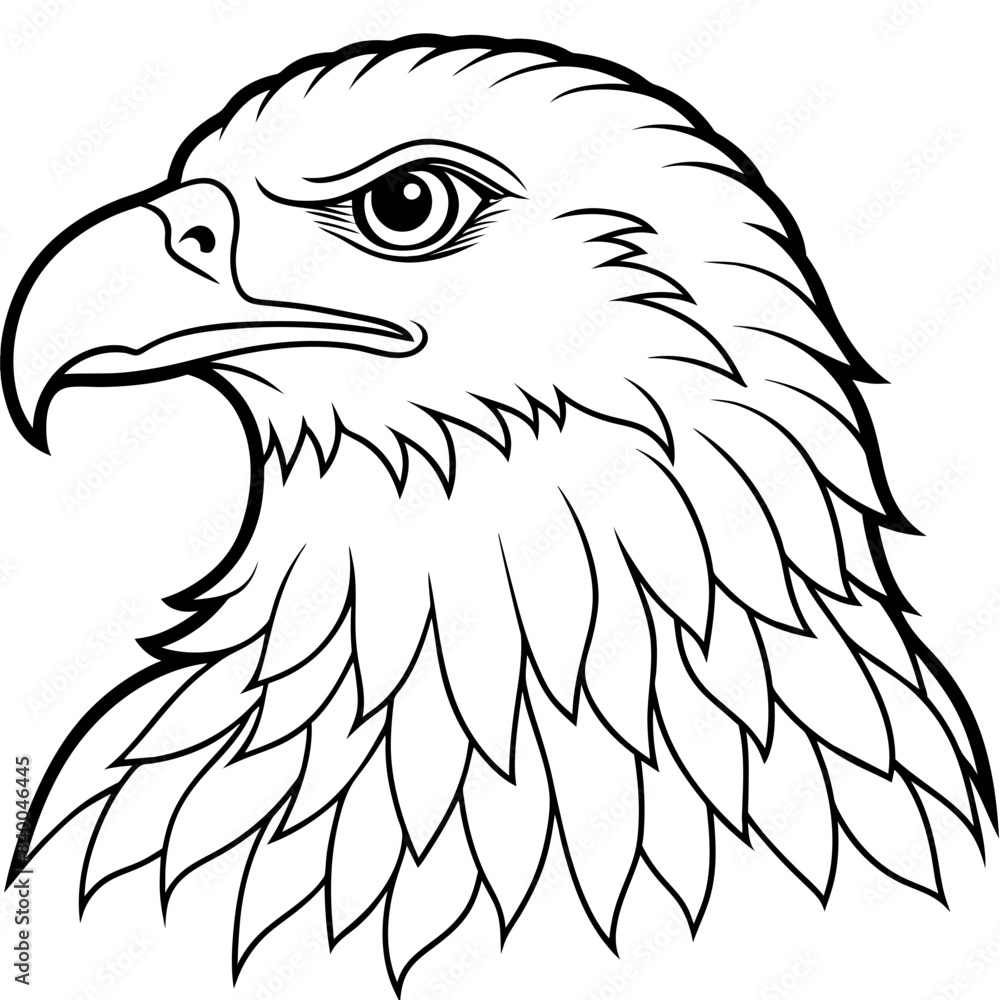 Obraz premium eagle line art vector illustration.