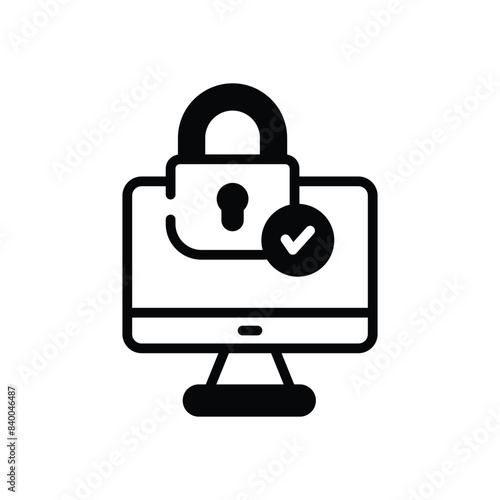 Desktop Computer icon isolate whitebackground vector illustration