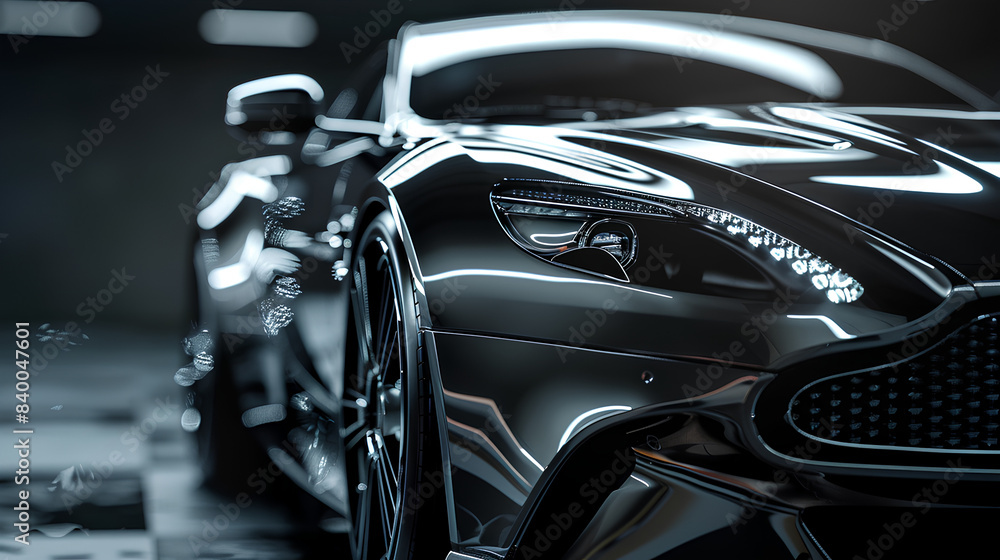  car parked on dark background