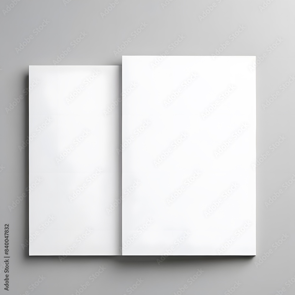 Top View Magazine Blank White Mock-Up with Colourful Background Top View Magazine Blank White Mock-Up with Colourful Background