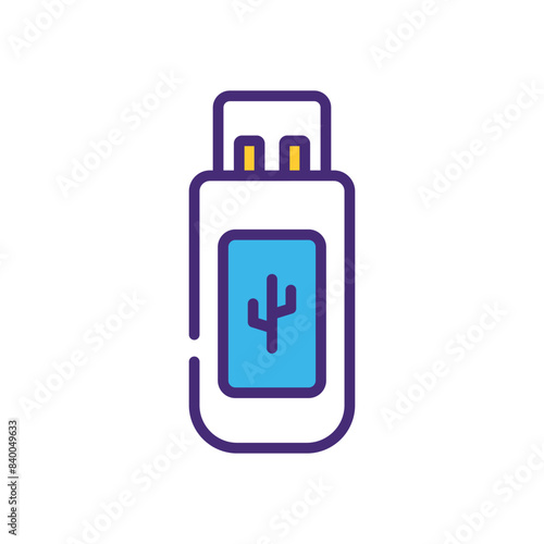 Usb icon isolate whitebackground vector illustration