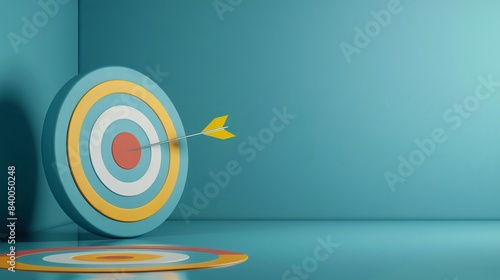 Hit your business targets with precision using bold 3D targets and arrows photo