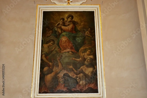 Obraz na płótnie Vasto - Dipinto settecentesco Madonna del Suffragio nella Chiesa di Santa Maria Maggiore w salonie