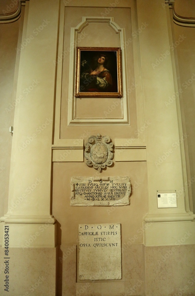 Vasto - Lapide funeraria cinquecentesca di Tullio Caprioli nella Chiesa di Santa Maria Maggiore