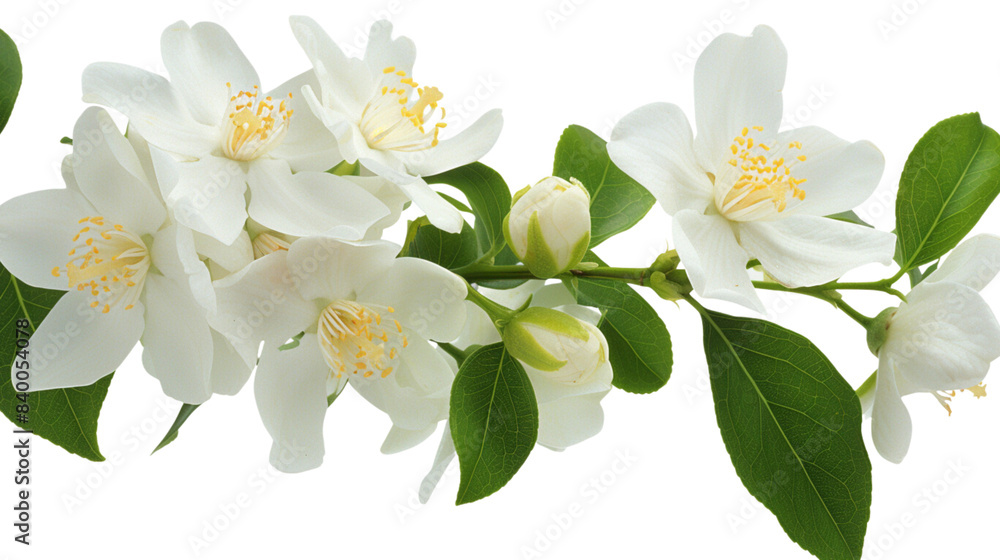 Naklejka premium PNG white jasmine flowers full bloom