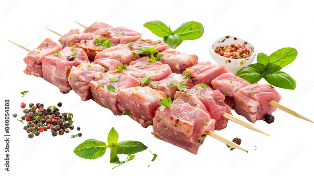 Grilled pork barbecue, roasted shish kebab Grilled pork barbecue, roasted shish kebab