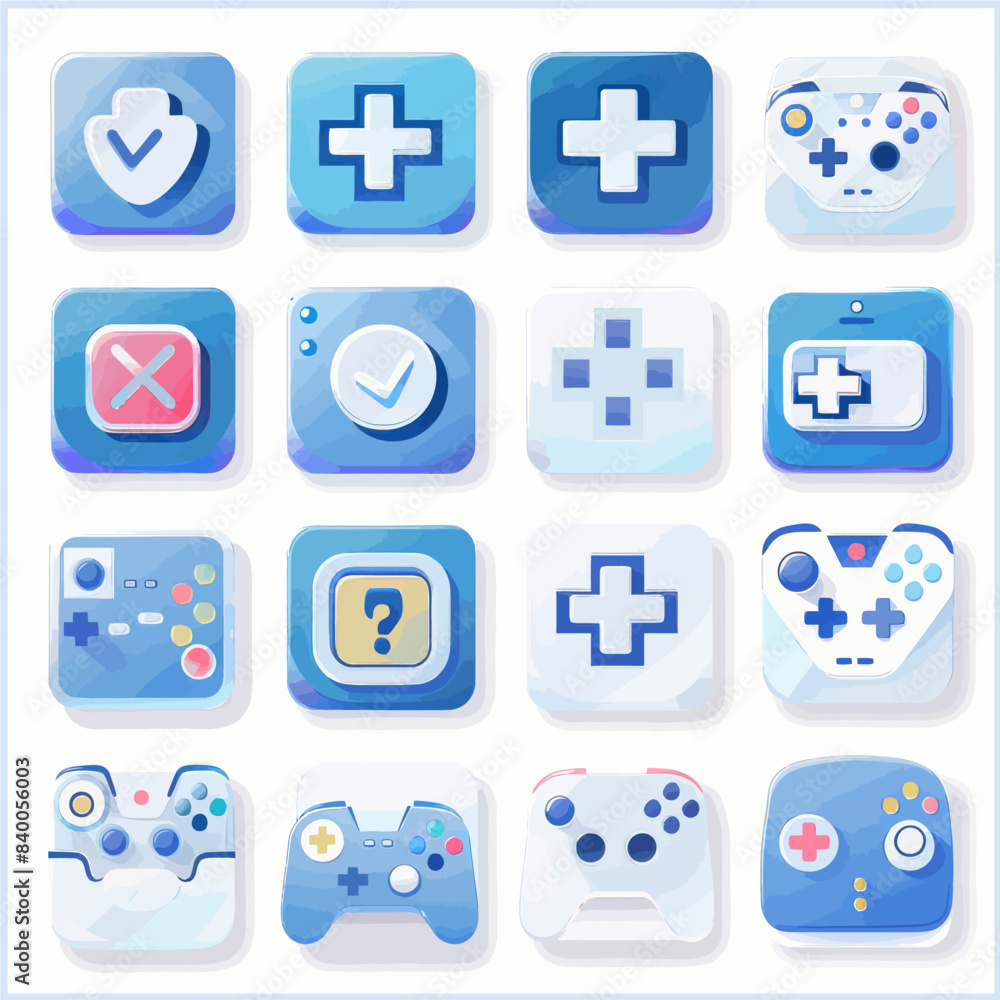 set of icons set of icons