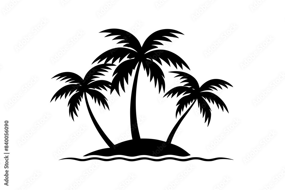 coconut tree silhouette vector illustration coconut tree silhouette vector illustration