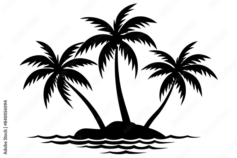 coconut tree silhouette vector illustration coconut tree silhouette vector illustration