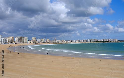 Beach and town of Les Sables d'Olonne, commune in the Vendée department in the Pays de la Loire region in western France