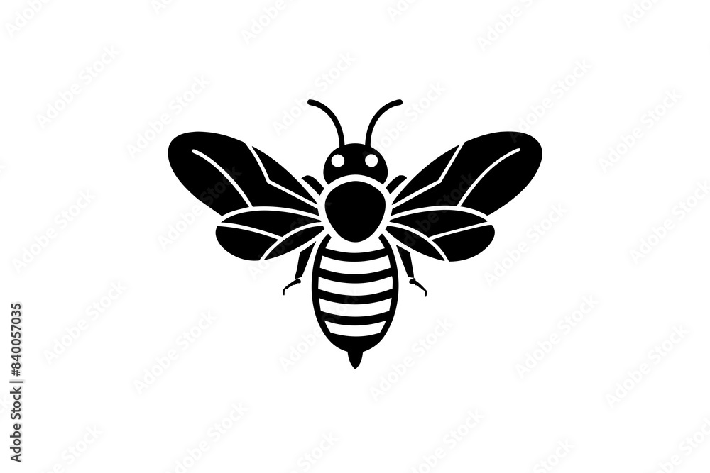 bee silhouette vector illustration bee silhouette vector illustration