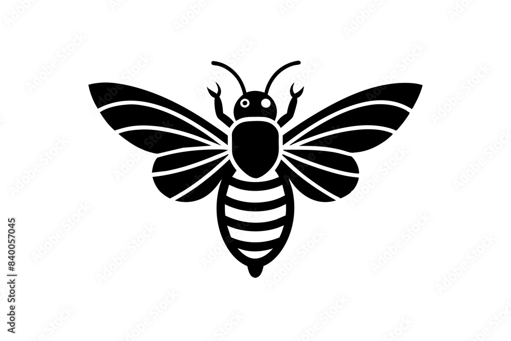 bee silhouette vector illustration bee silhouette vector illustration