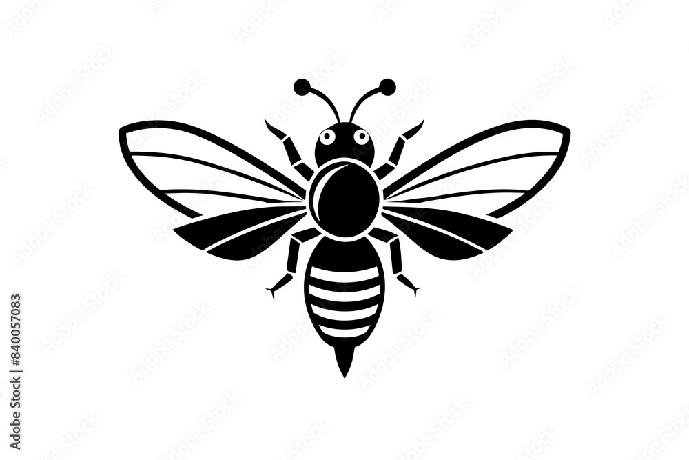 bee silhouette vector illustration bee silhouette vector illustration