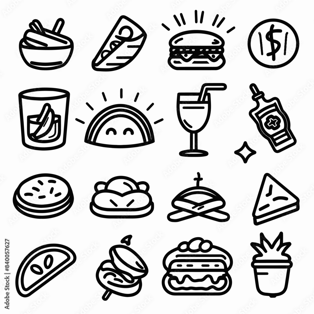 fast food icons fast food icons