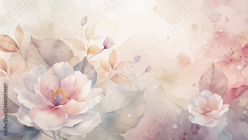 Beautiful watercolor flower background
