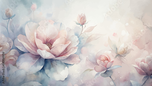 Beautiful watercolor flower background