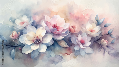 Beautiful floral minimalist background