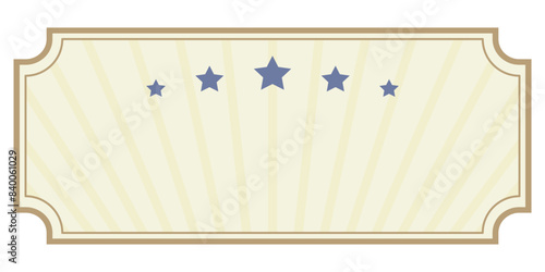 Ticket and invitation design template Vector illustration Retro style Copy space Text space Isolated on white background