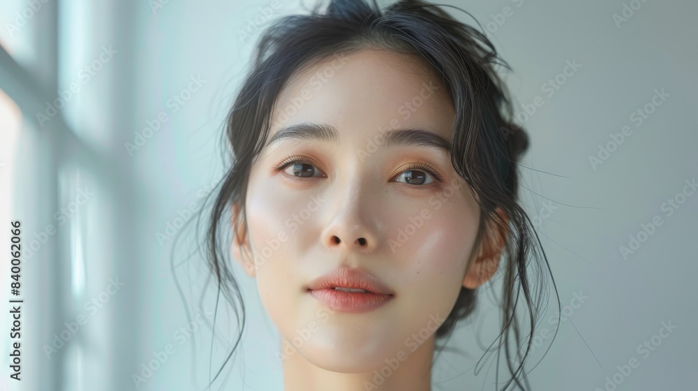 Portrait of young asian woman, clean fresh skin, cosmetology, beauty and spa, young asian woman portrait with generative AI, skin care. Portrait of young asian woman, clean fresh skin, cosmetology, beauty and spa, young asian woman portrait with generative AI, skin care.