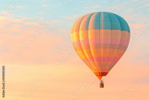 Sunset Glow on Hot Air Balloon Journey