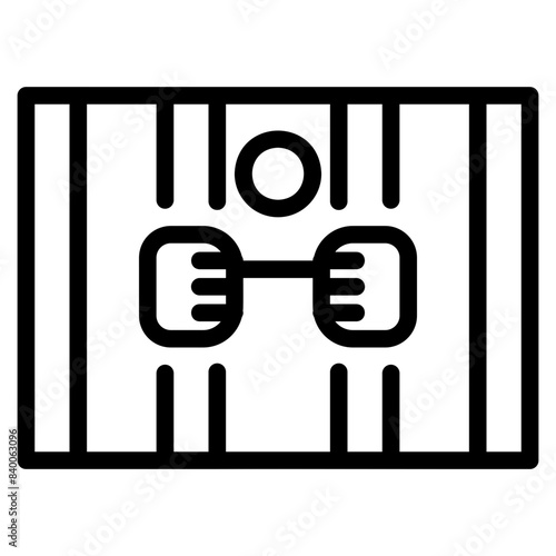 Crime icon symbol sign from modern Movie Genre collection in line style for mobile concept and web apps design. Entertainment and cinema related vector line icon.
