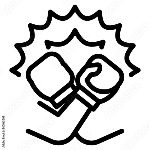 Action icon symbol sign from modern Movie Genre collection in line style for mobile concept and web apps design. Entertainment and cinema related vector line icon.