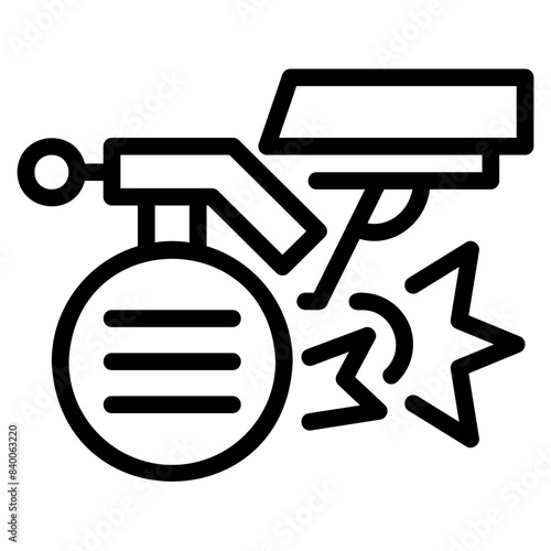 War icon symbol sign from modern Movie Genre collection in line style for mobile concept and web apps design. Entertainment and cinema related vector line icon.