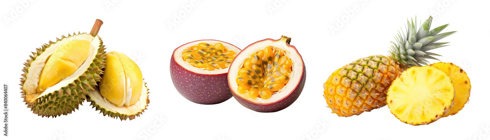 Photo of tropical fruits set Photo of tropical fruits set