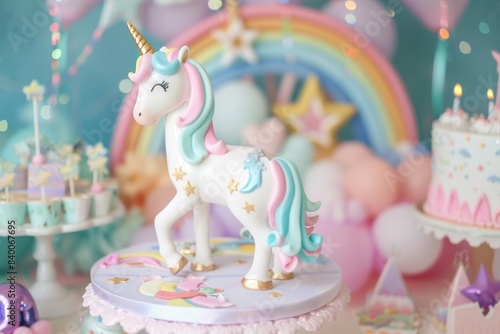 a birthday party invitation background unicorns and rainbows