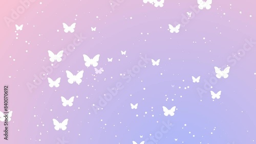 Pastel butterfly motion graphics, particle animation, sparkling y2k inspired background photo