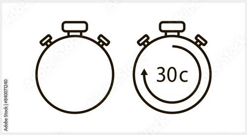 Stopwatch icon. Outline clipart. Vector stock illustration EPS 10