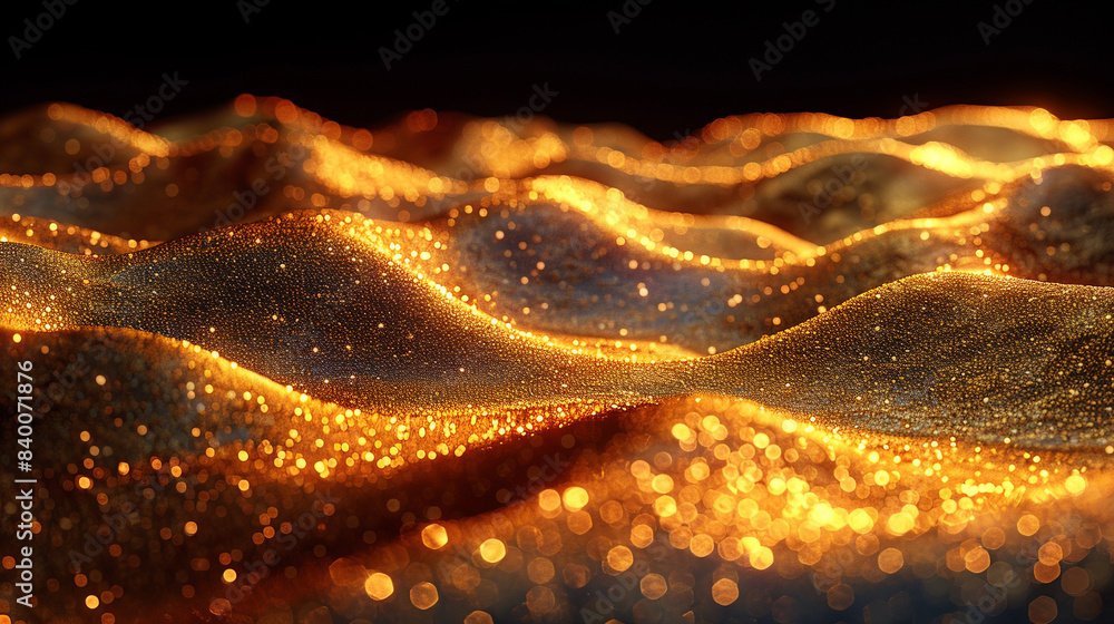 Abstract shine glow backgound. Gold (bronze) glitter wave on brown. Abstract shine glow backgound. Gold (bronze) glitter wave on brown.