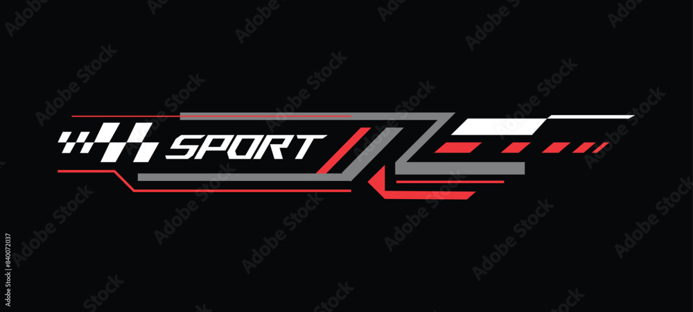Fototapeta premium Sport racing stripes stickers vinyl decal design