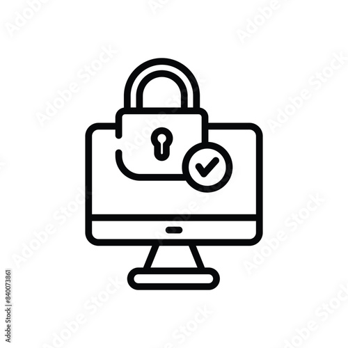 Desktop Computer icon isolate whitebackground vector illustration