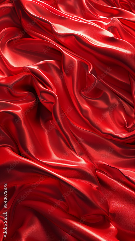 Obraz premium Red color silk flow background