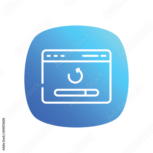 Backup icon isolate whitebackground vector illustration